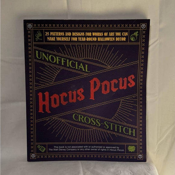 Unofficial Hocus Pocus Cross-Stitch Paperback Halloween Sanderson Sisters GUC - Picture 1 of 2